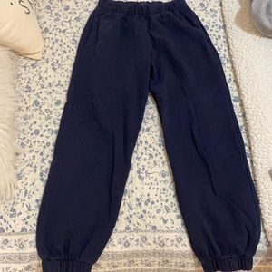 Navy blue joggers from Brandy Melville. Comfortable, casual, warm. One size.